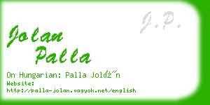 jolan palla business card